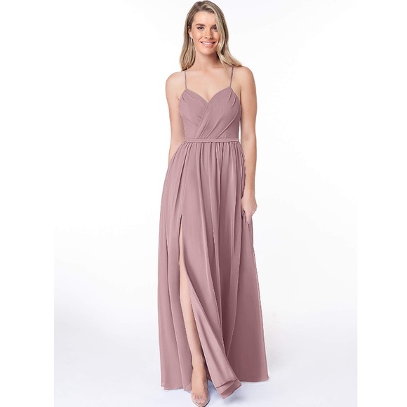 Azazie Cora Dusty Rose Bridesmaid Dress - Picture 2 of 11